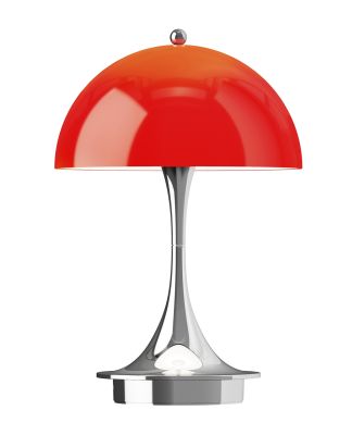Panthella 160 Portable Lamp Chrome Lampe de table / Lampe à batterie Louis Poulsen Rouge