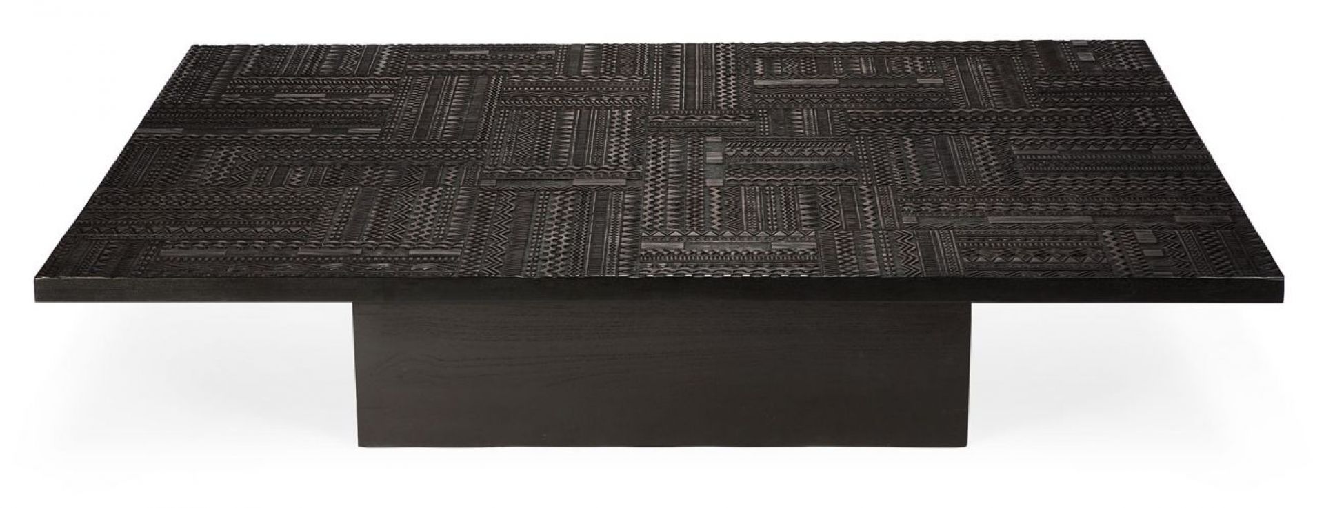 Tabwa Blok Table teck basse  noir Ethnicraft