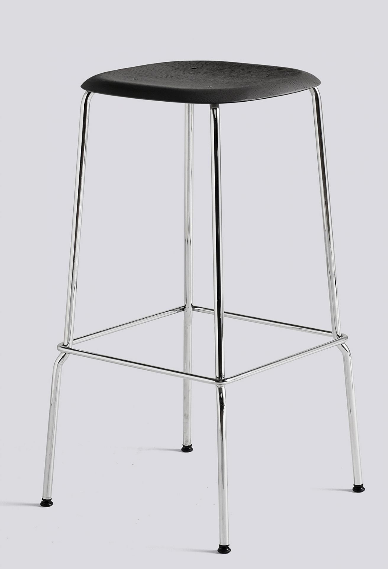 Soft Edge 85 Low Tabouret Chrome / NOIR Hay OFFRE SPECIALE