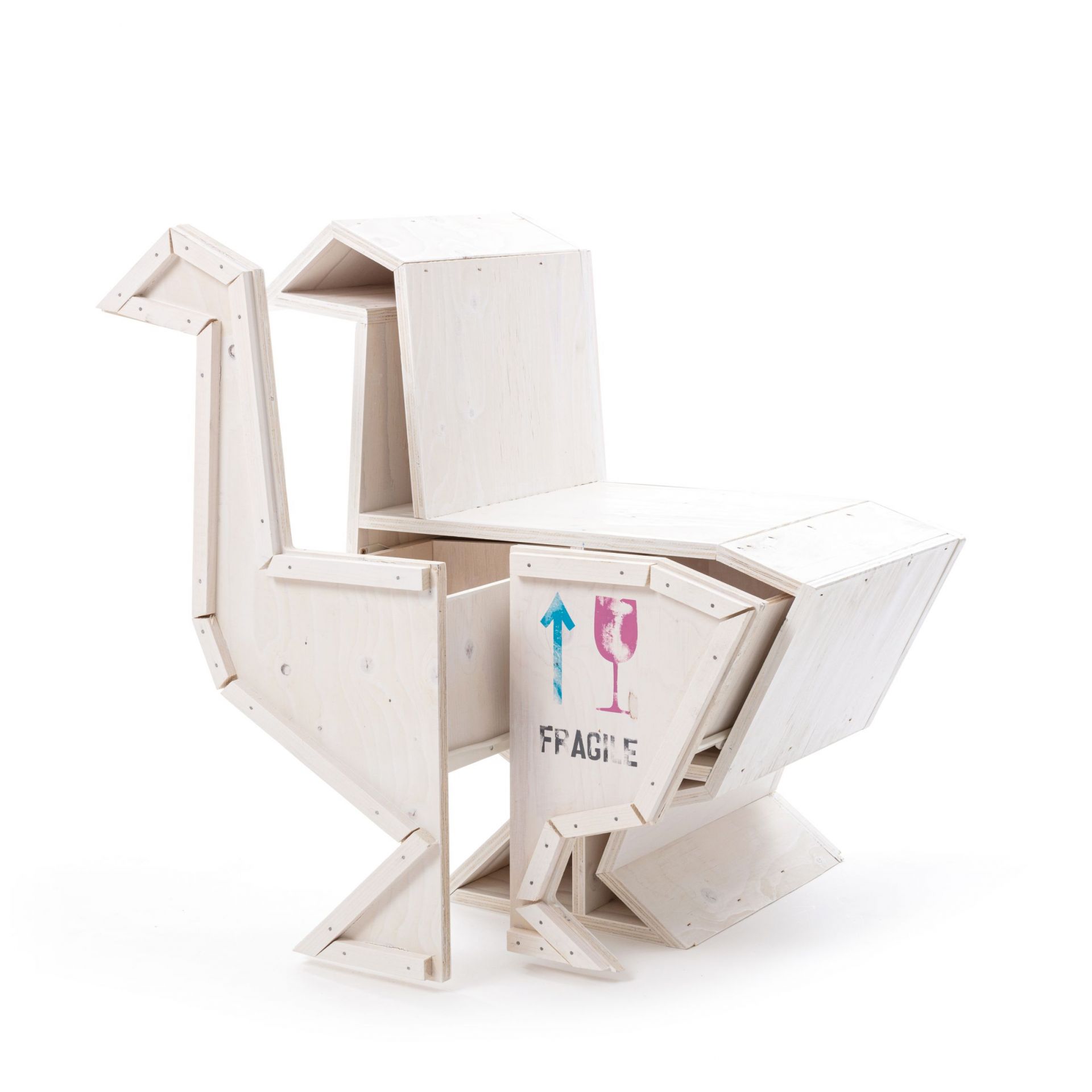 Sending Animals 2.0 Goose armoire blanc Seletti