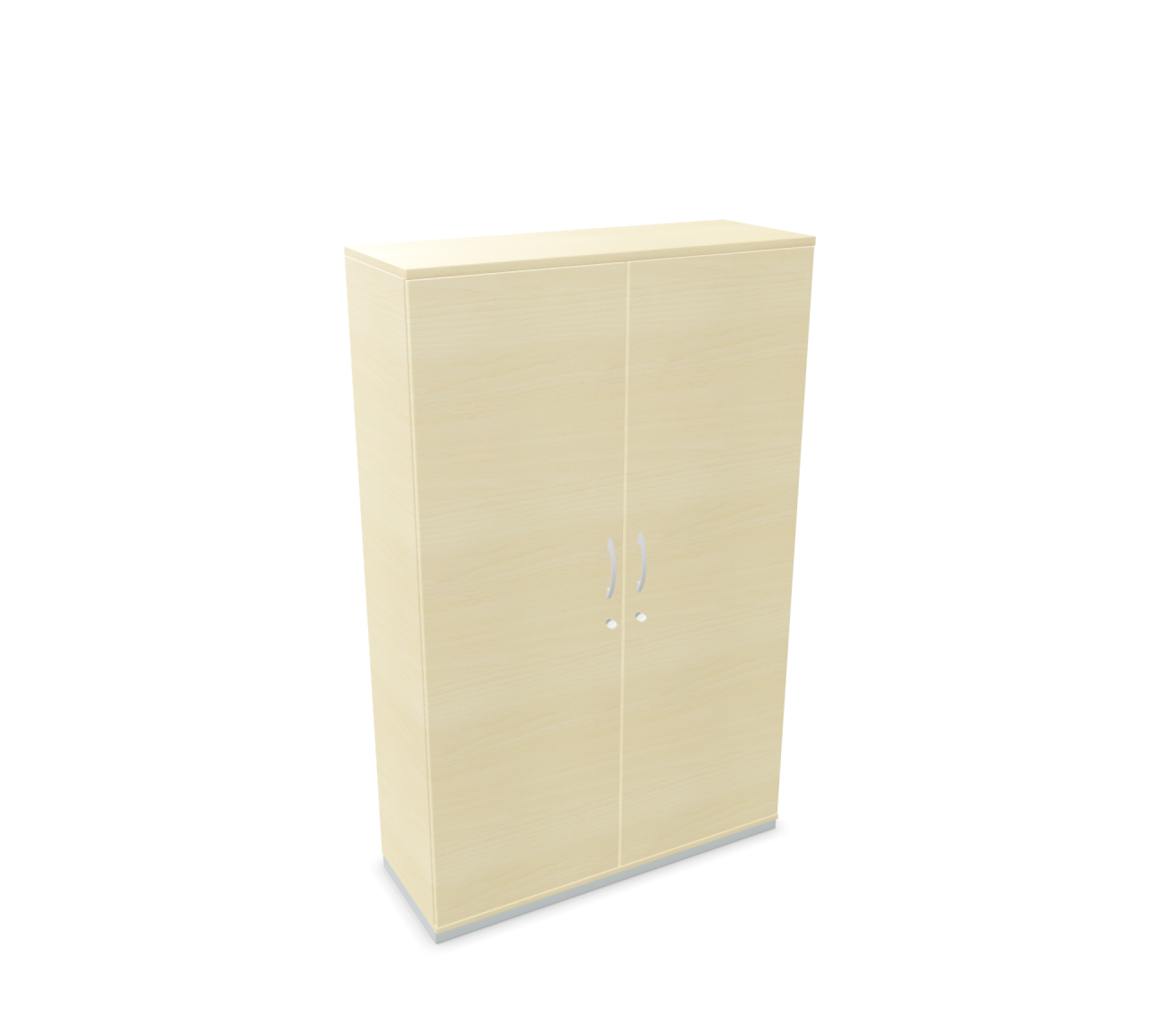 Prisma 2 Garderobenschrank von Palmberg, Büroschrank mit zwei Türen in hellem Holzdekor.