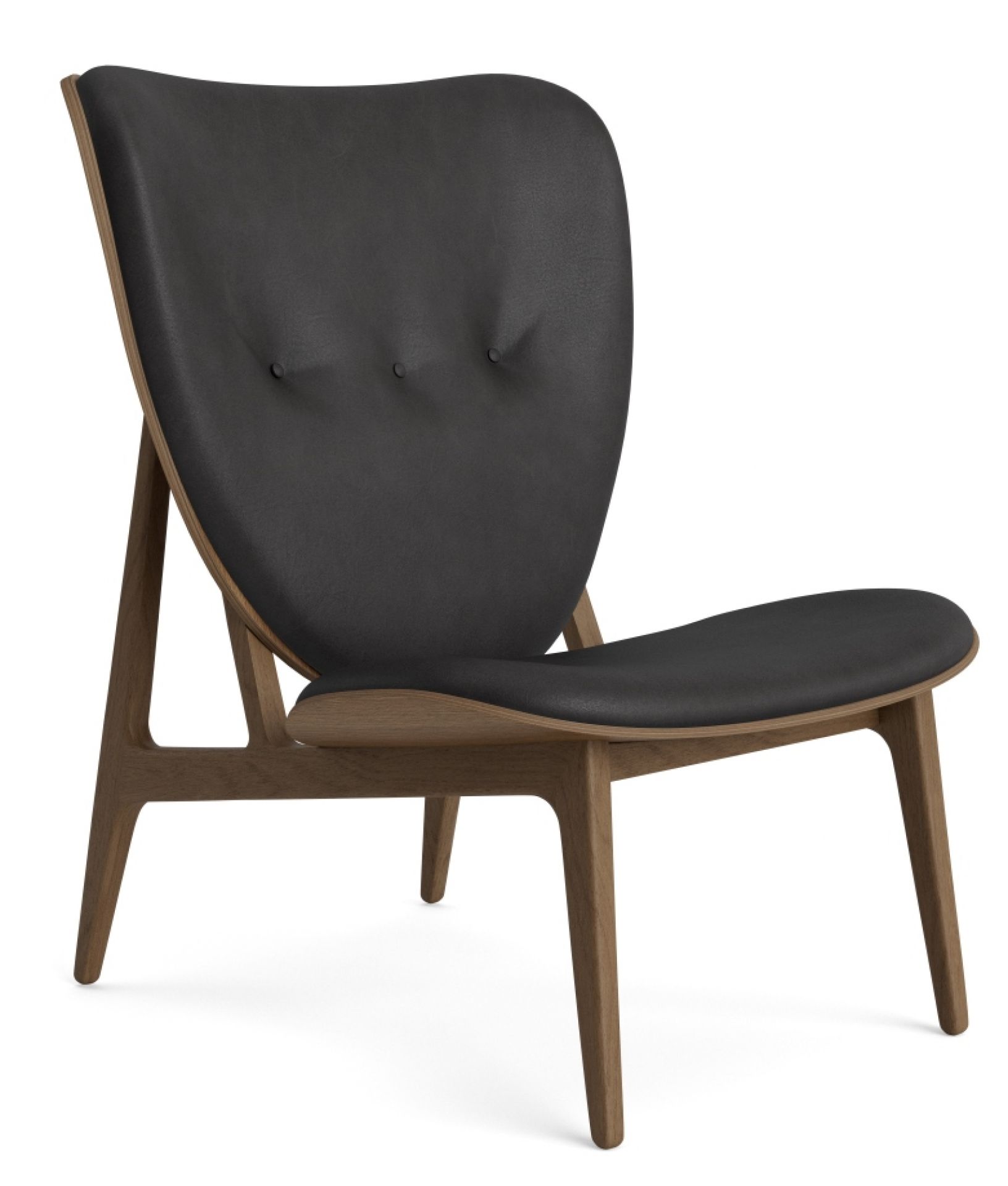 Fauteuil de salon Elephant Combinaison préférée chêne fumé / cuir anthracite Norr11