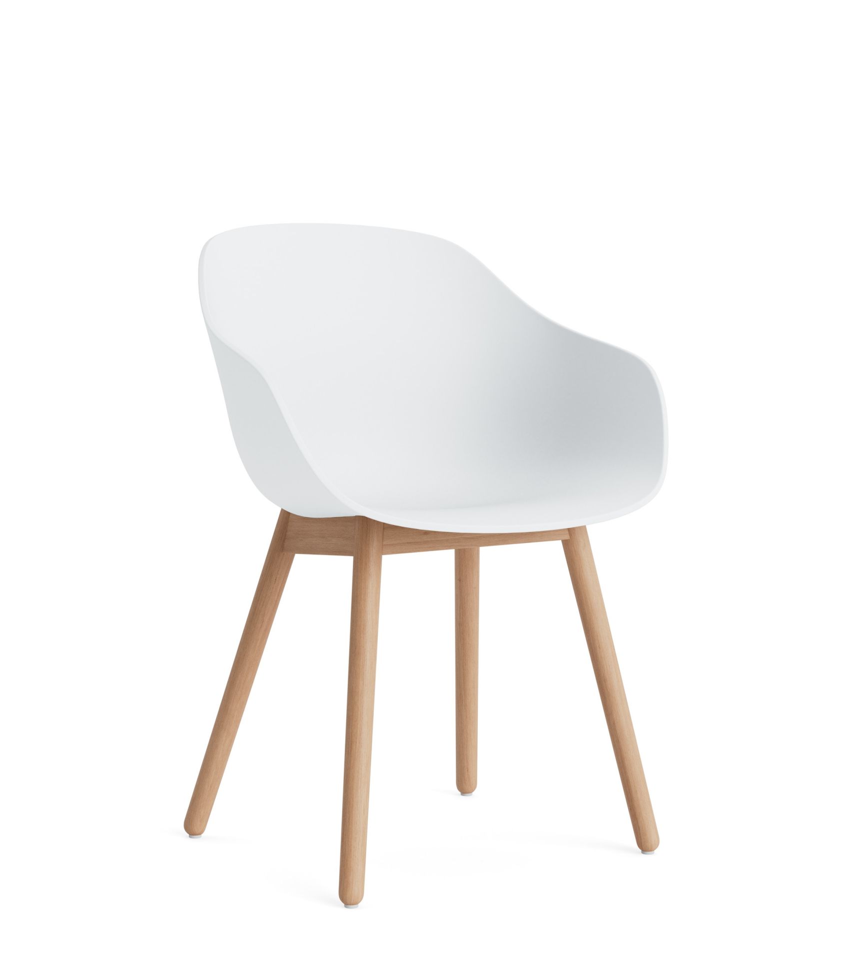 About A Chair AAC22 / AAC 22 Chaise white Hay Weißer About A Chair AAC 212 Stuhl von Hay mit Holzbeinen, modernes Design.