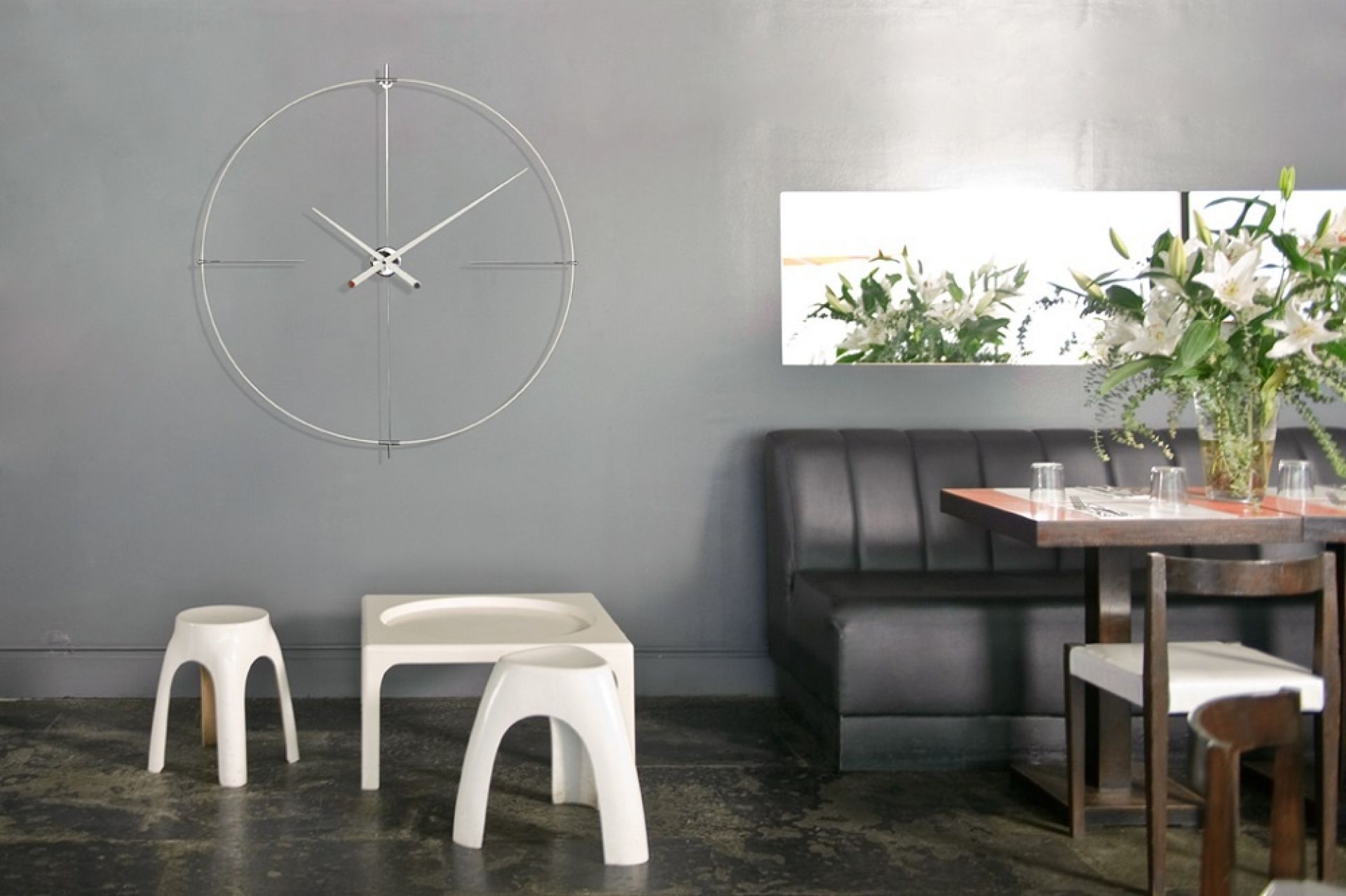 Bilbao N/ L Clock Horloge murale nomon