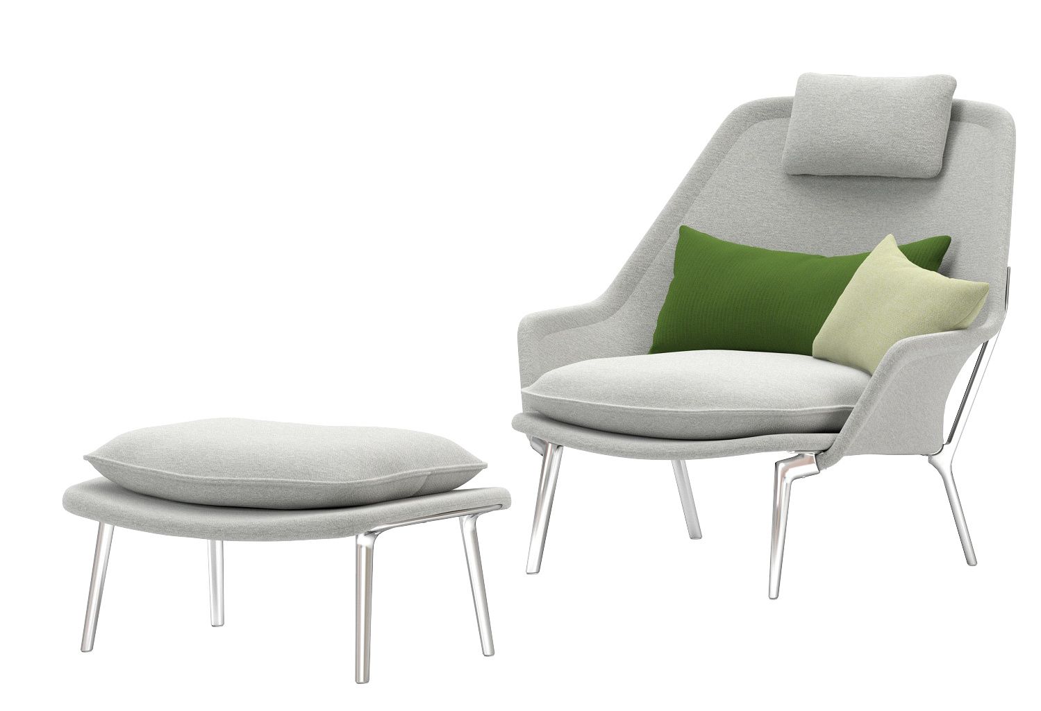 Slow Chair & Ottoman Fauteuil en tissu Vitra 