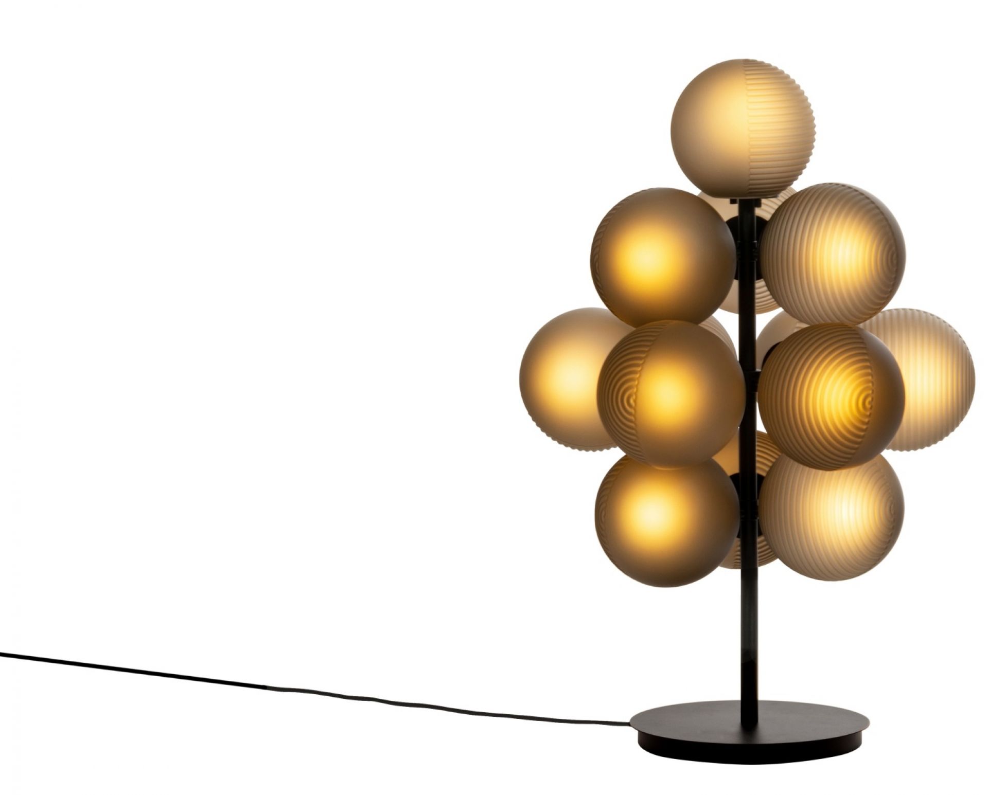 Stellar Grape Small Lampe de table Pulpo Gris fumé - Noir