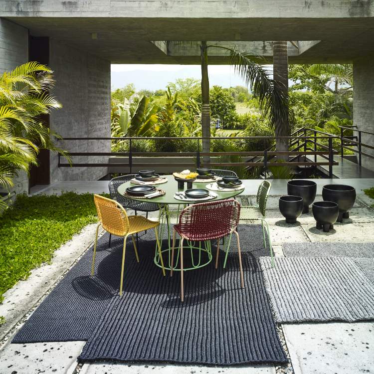Cielo Stacking Chair Chaise empilable Outdoor ames Rouge - Pink sand