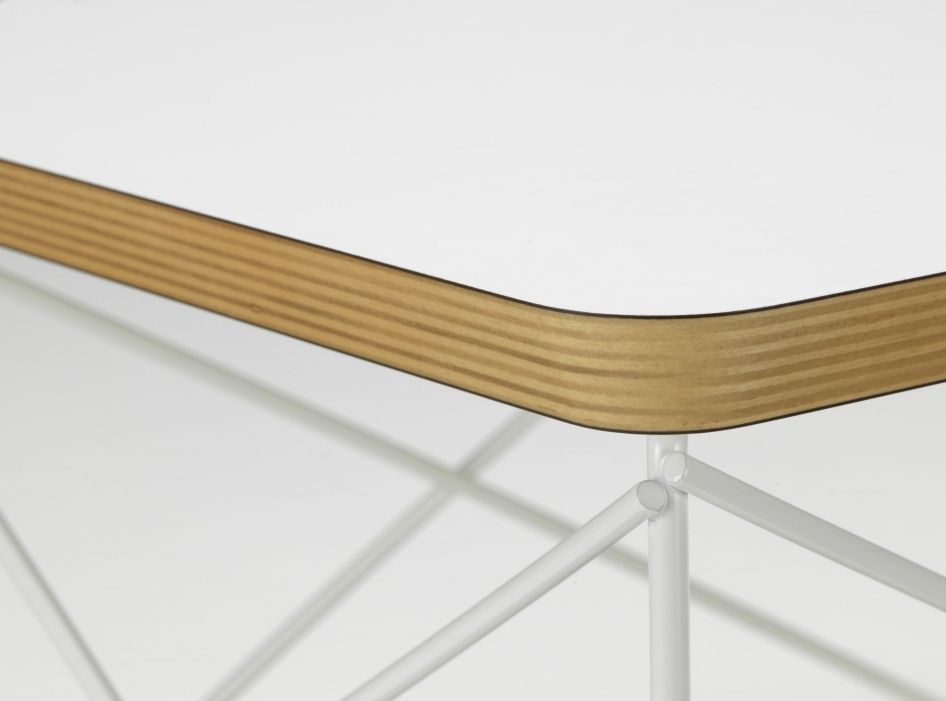 Occasional Table LTR Table d'appoint HPL Blanc Vitra Fil d'acier blanc revêtu par poudre