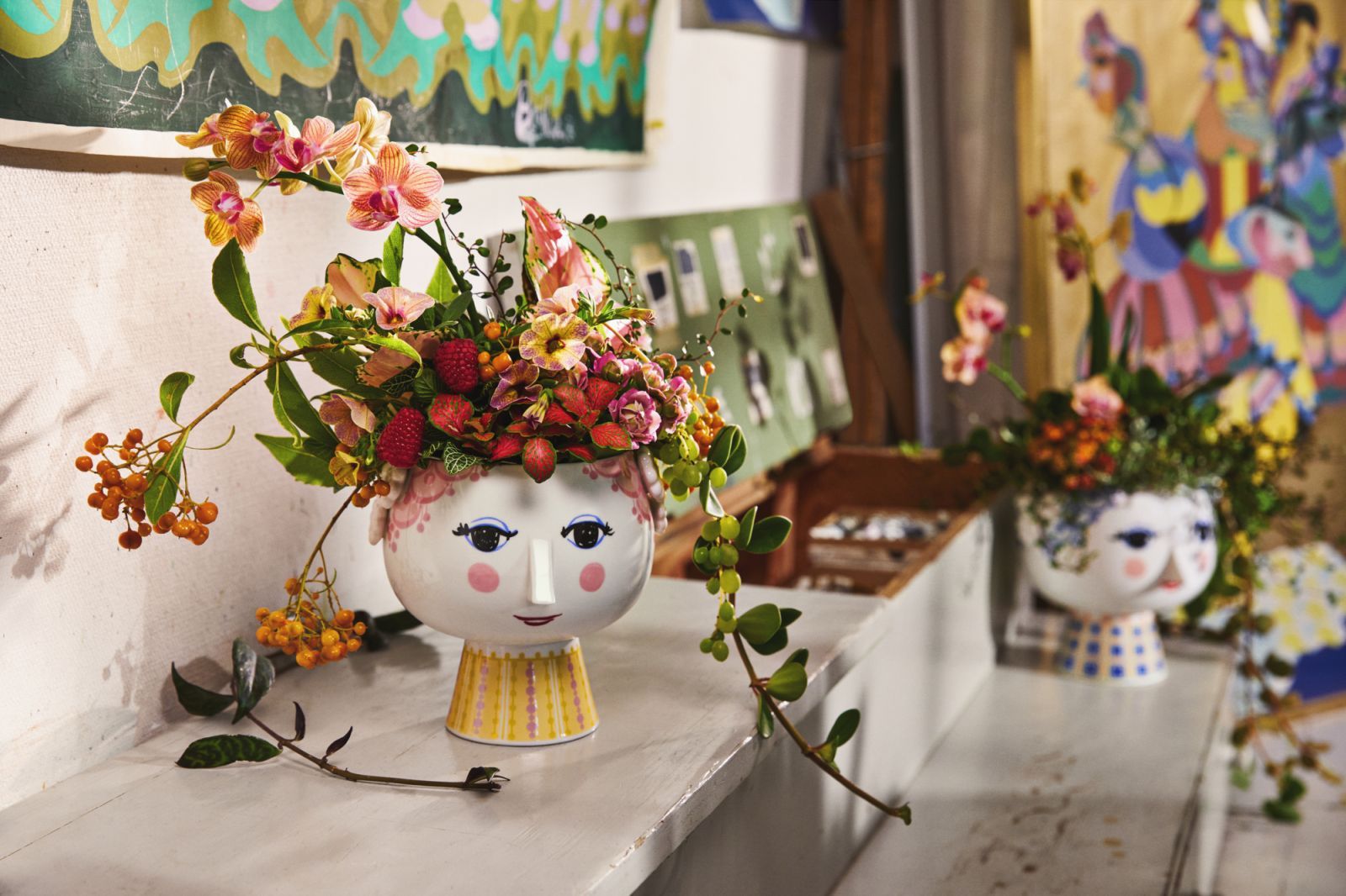 Eva Pot de fleurs sur socle Ø15,cm pink Bjørn Wiinblad