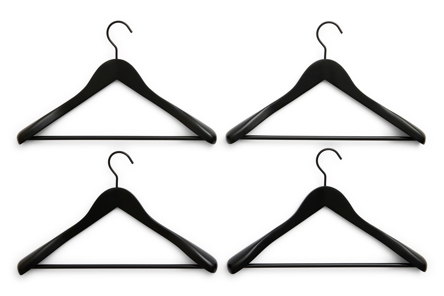 Cintre lisse avec barre large, lot de 4, Hay