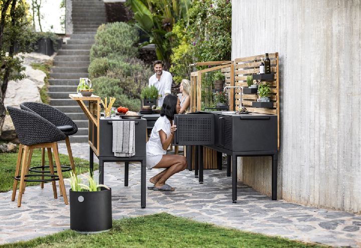 Jardinière de culture, petite jardinière d'extérieur Cane-Line