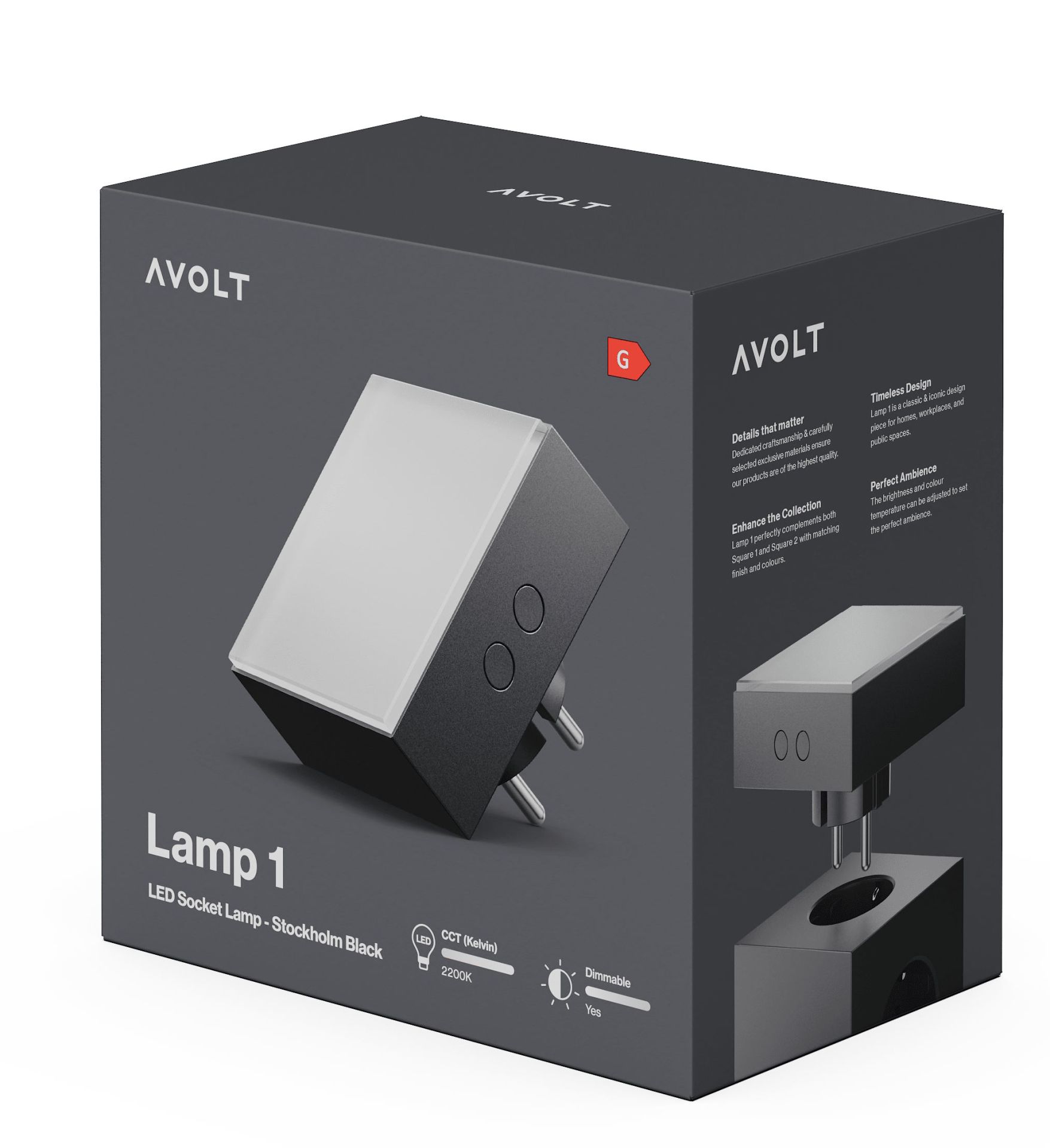 Lampe 1 Douille LED Lumière design dfp
