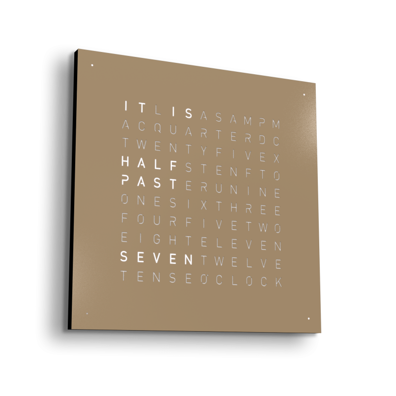 Earth 45 Steel Series Horloge murale / Objet temporel Anglais QLOCKTWO