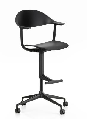 Fauteuil pivotant Mynt High assise et dossier en plastique Vitra