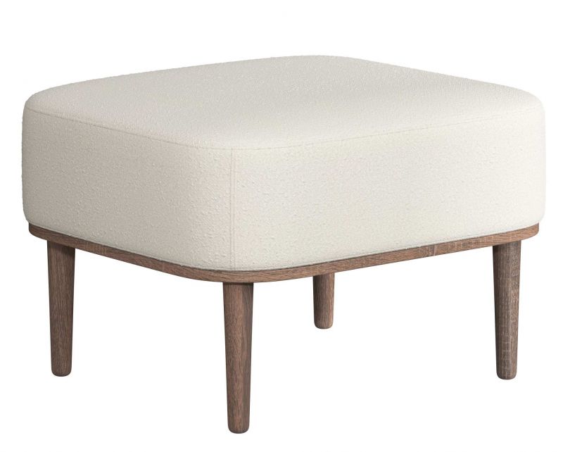 Serena Lounge Chair fauteuil chêne teinté foncé novoform Nubbio blanc