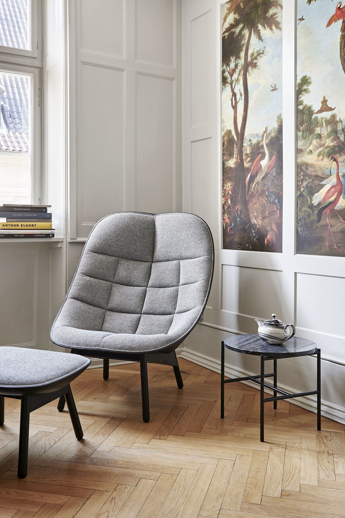 Uchiwa Ottoman Tabouret Hay