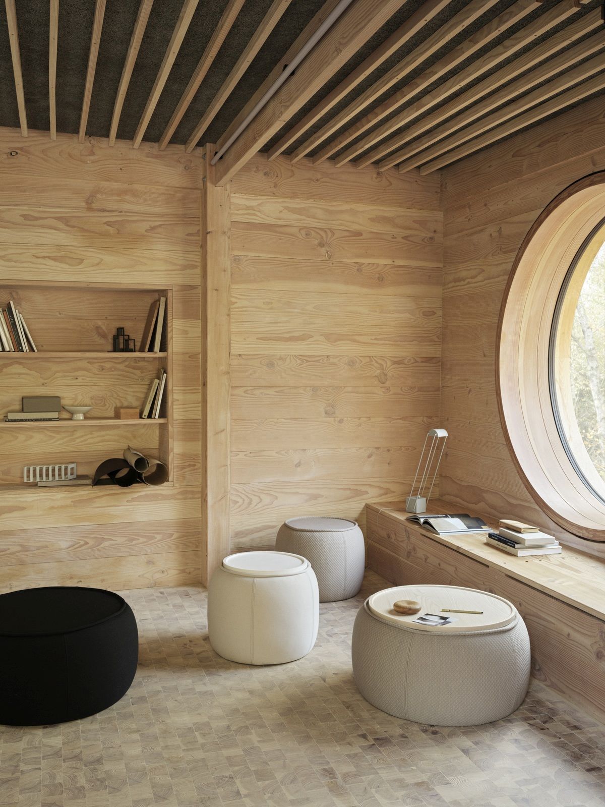 CONGA Tray plateau en chêne pour tabouret Softline