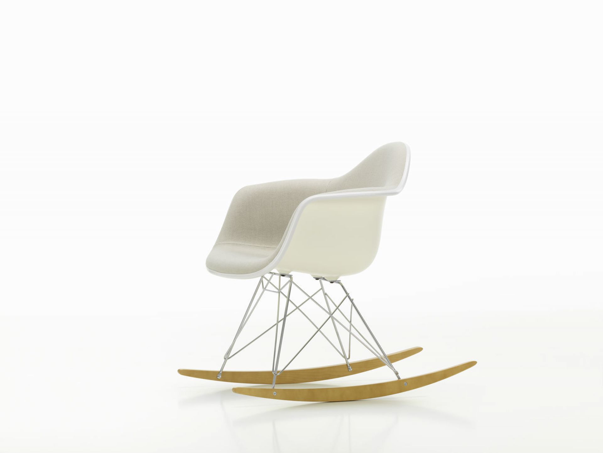 Eames Plastic Armchair RAR Fauteuil à bascule Entièrement rembourré Vitra