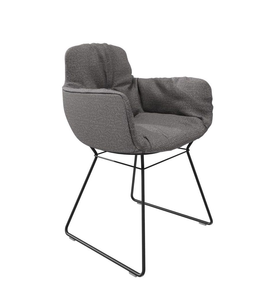 Leya chaise accoudoir haute Tissu Safire Freifrau Manufaktur