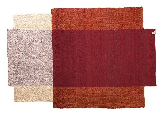  Nobsa Rug Medium Tapis ames Rouge Rumba / Ocre crème