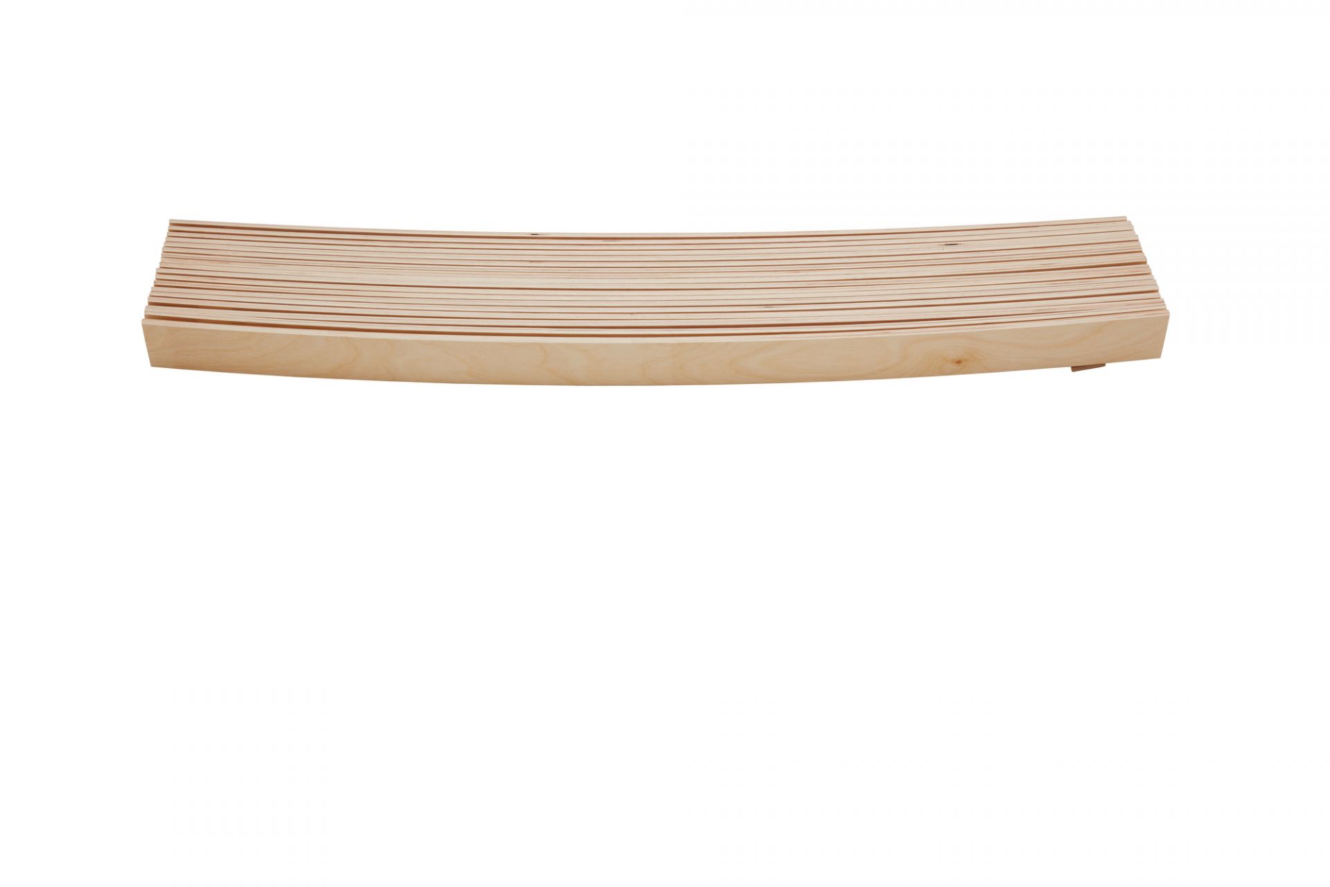 Lattenrost Rollrost für Stapelliege (200x90 cm) aus hellem Holz, gerollt und bereit für den Einbau.
