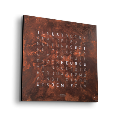 Earth 45 Creator's Edition Horloge murale / Objet temporel Français QLOCKTWO