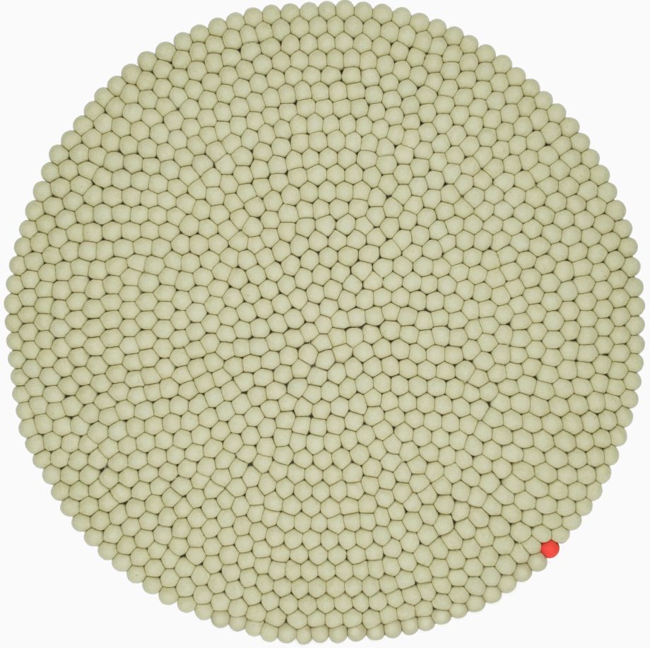 Big One Rund Tapis en feutre Ø 160 cm myfelt Beige vert