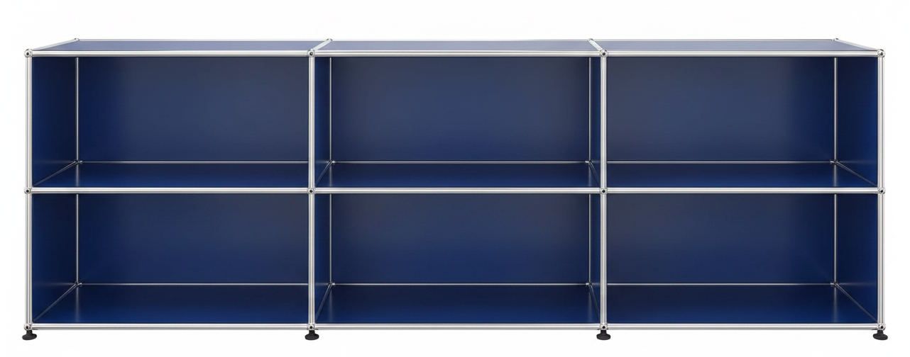 USM Haller Étagère ouverte Large Bleu Gentiane