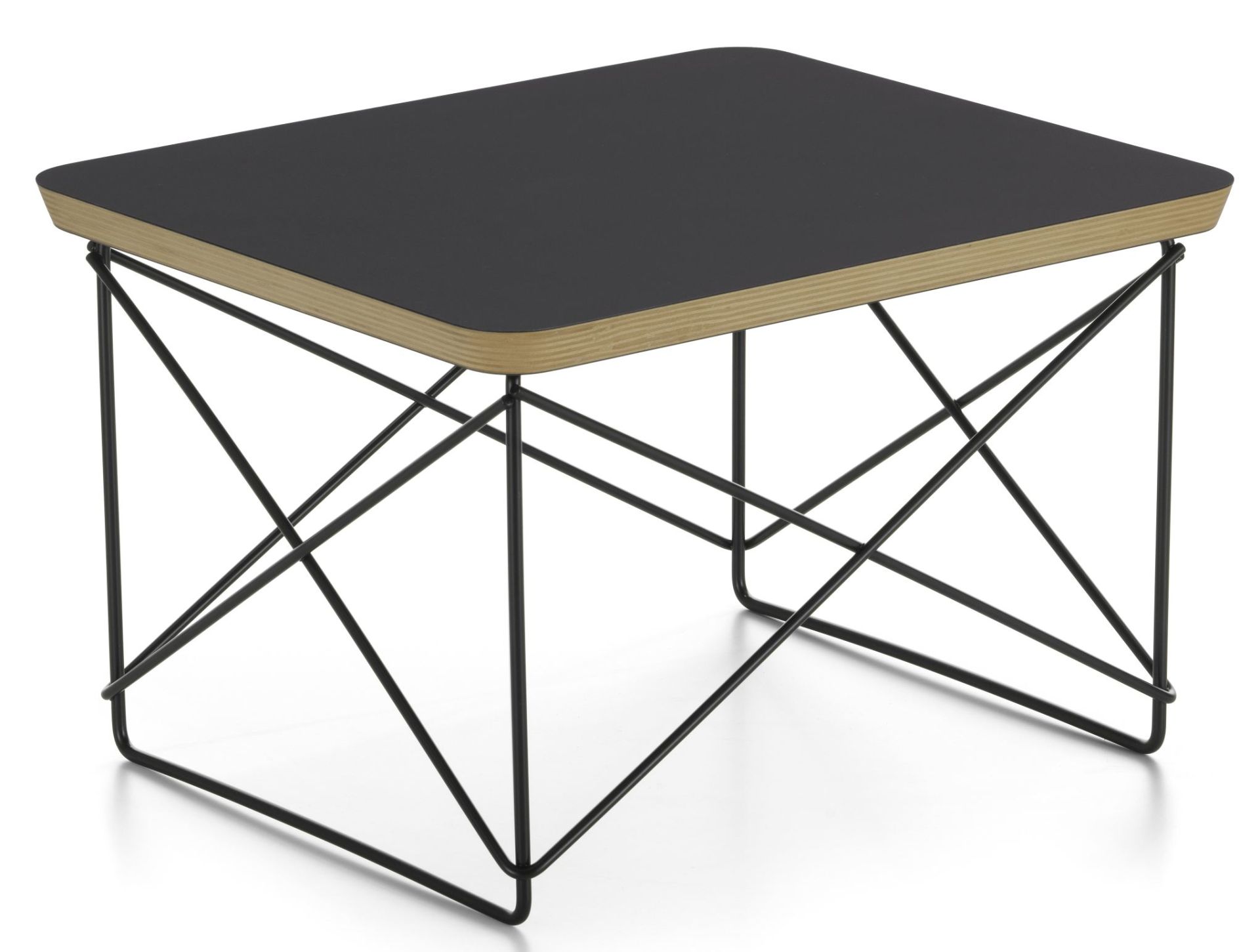 Occasional Table LTR Table d'appoint HPL Noir Vitra Fil d'acier noir revêtu par poudre