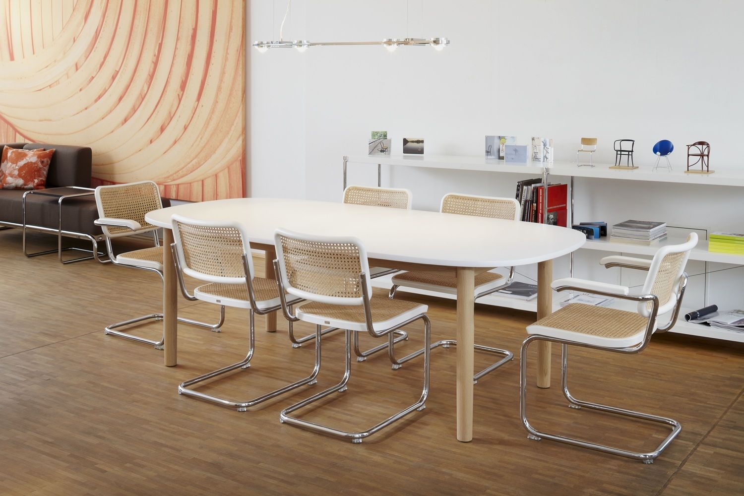 S 32 V Tube en acier Classique à bras oscillant libre CHROME/NATUREL Thonet COMBINAISON PRÉFÉRÉE