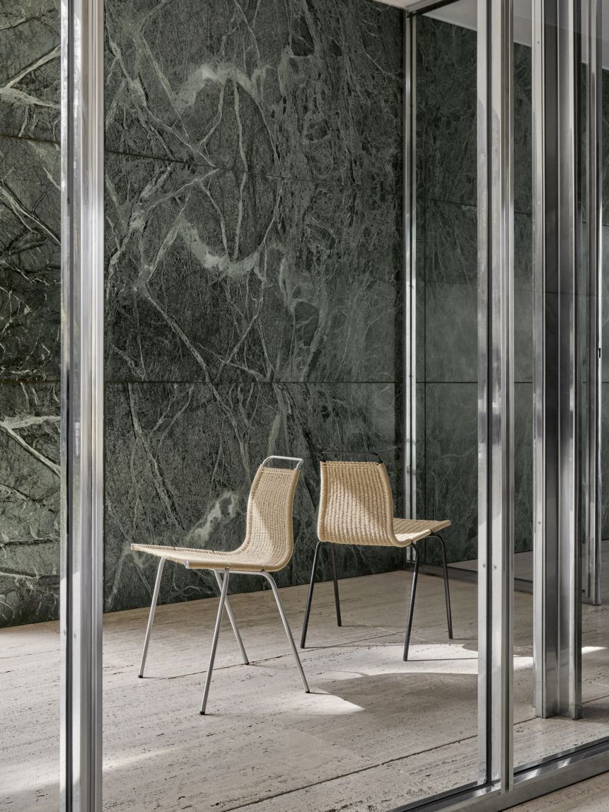 Chaise PK1 cordon naturel Carl Hansen & Søn 