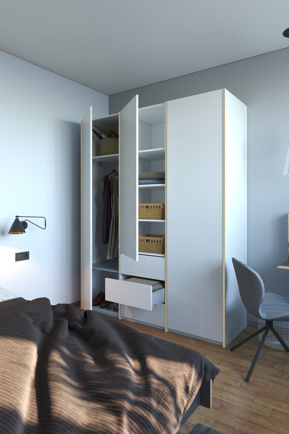 MODULAR PLUS Armoire combinée avec 3 tiroirs Müller Möbelwerkstätten
