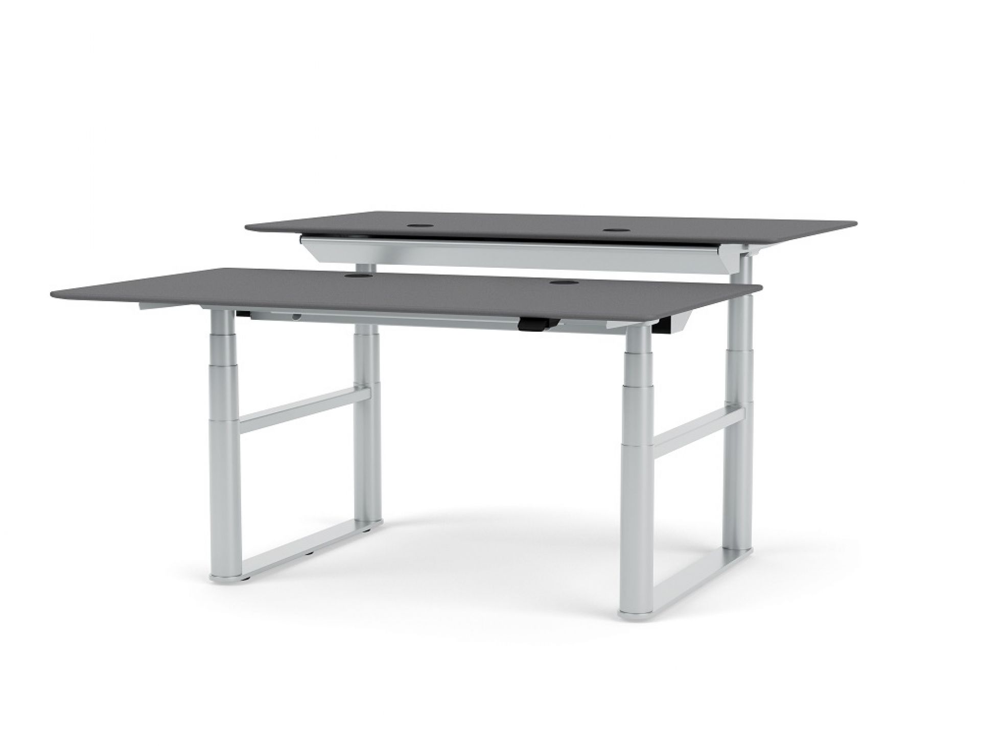 HiLow Double Table de travail réglable en hauteur Montana