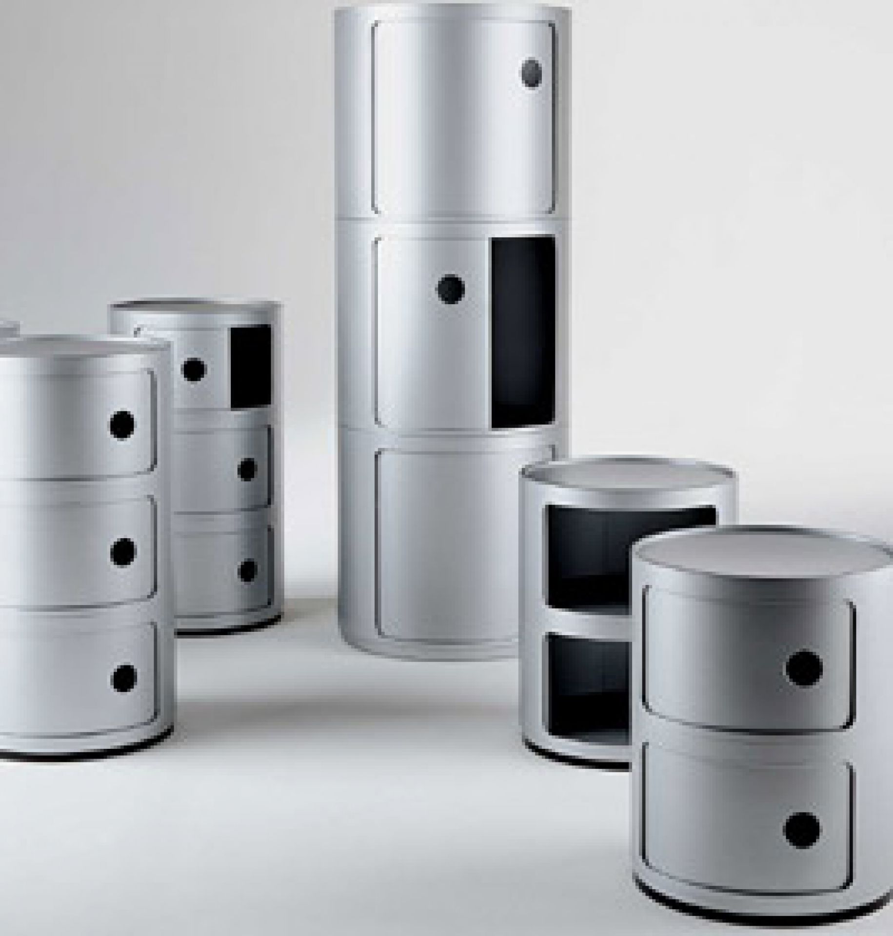 Componibili 4953 - faible élément rond BLANC Kartell OFFRE SPECIALE