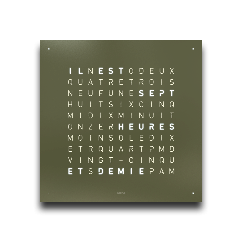 Cache avant pour l'horloge murale Earth 45 Français QLOCKTWO