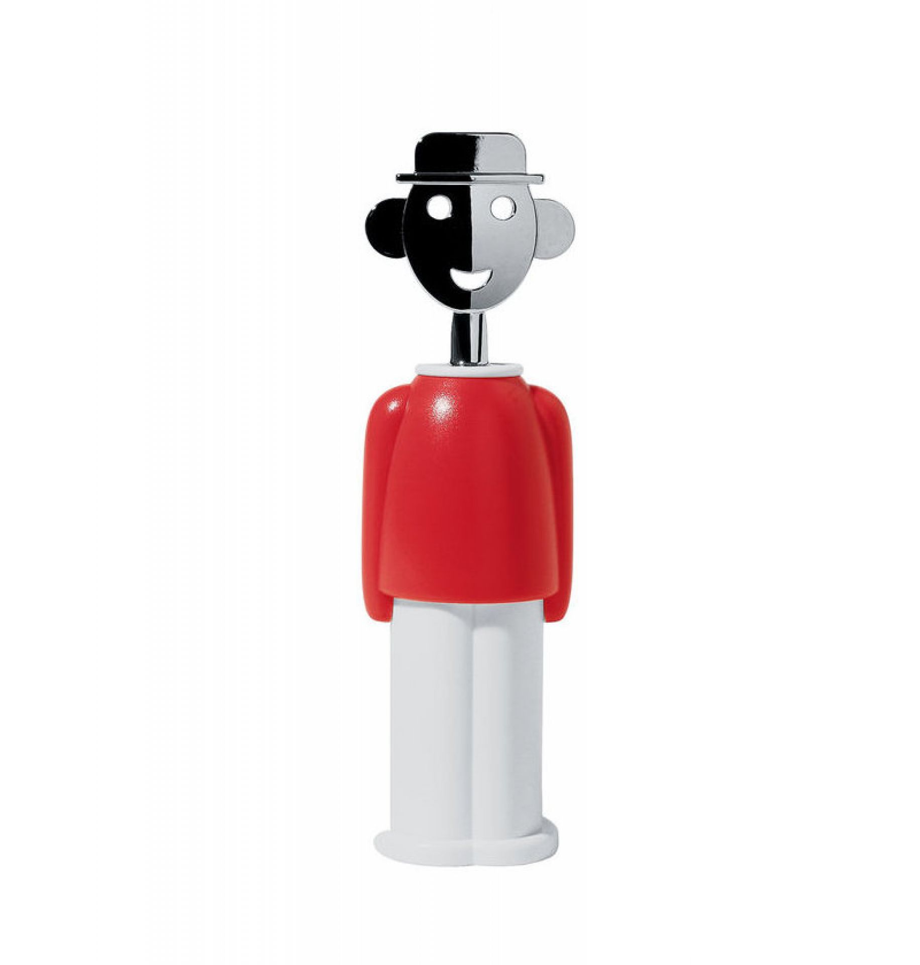 Alessandro M. Tire-bouchon rouge et blanc Alessi
