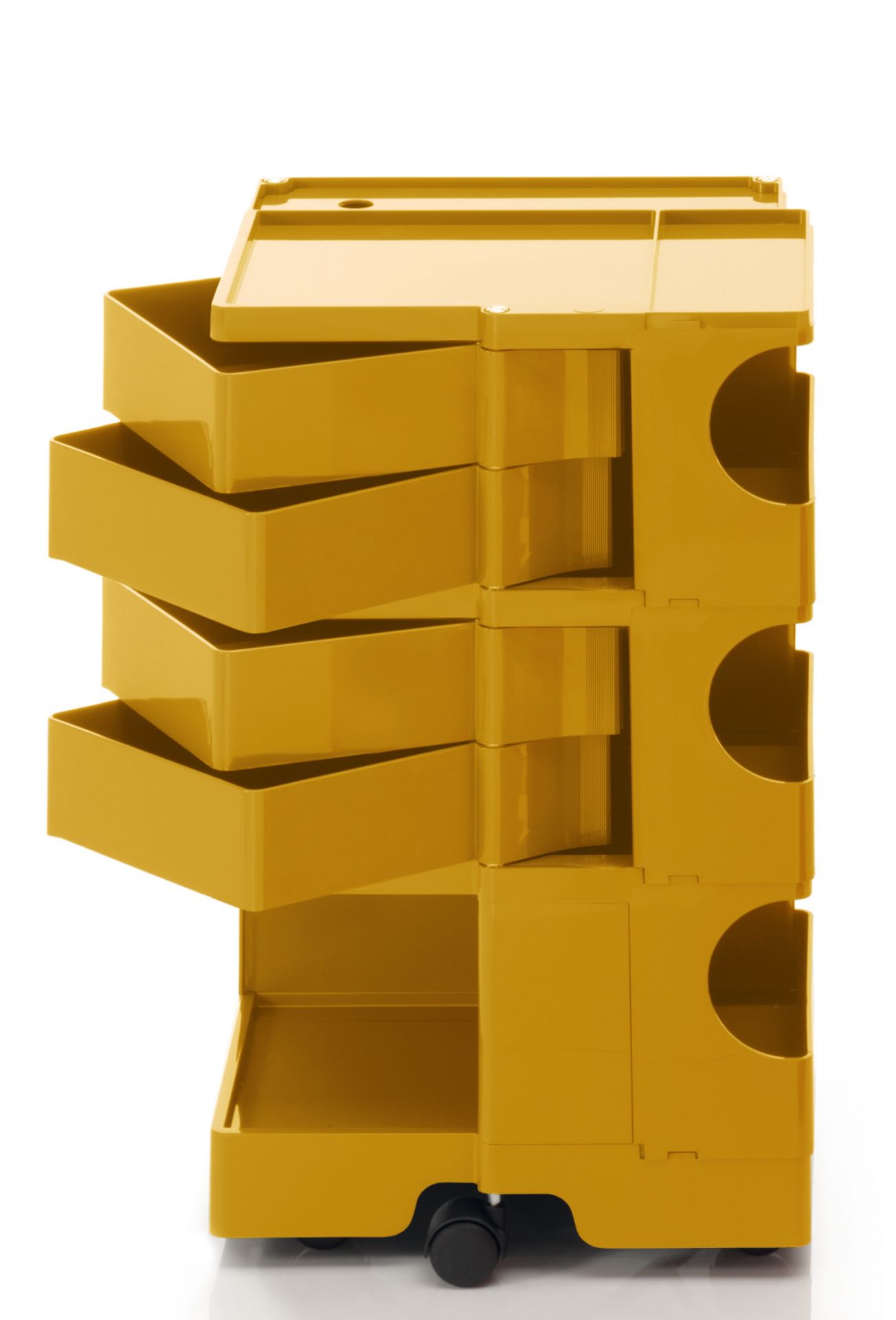 Boby B34 Bacs Roulants Miel B-Line Gelber Boby B34 Rollcontainer mit Schubladen und Ablageflächen für Büro und Arbeitszimmer.