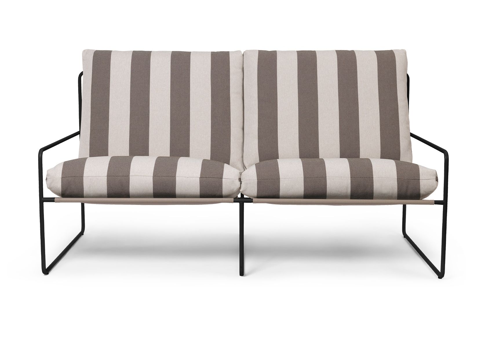 Desert Canapé d'extérieur 2 places Structure Noir Stripe Ferm Living