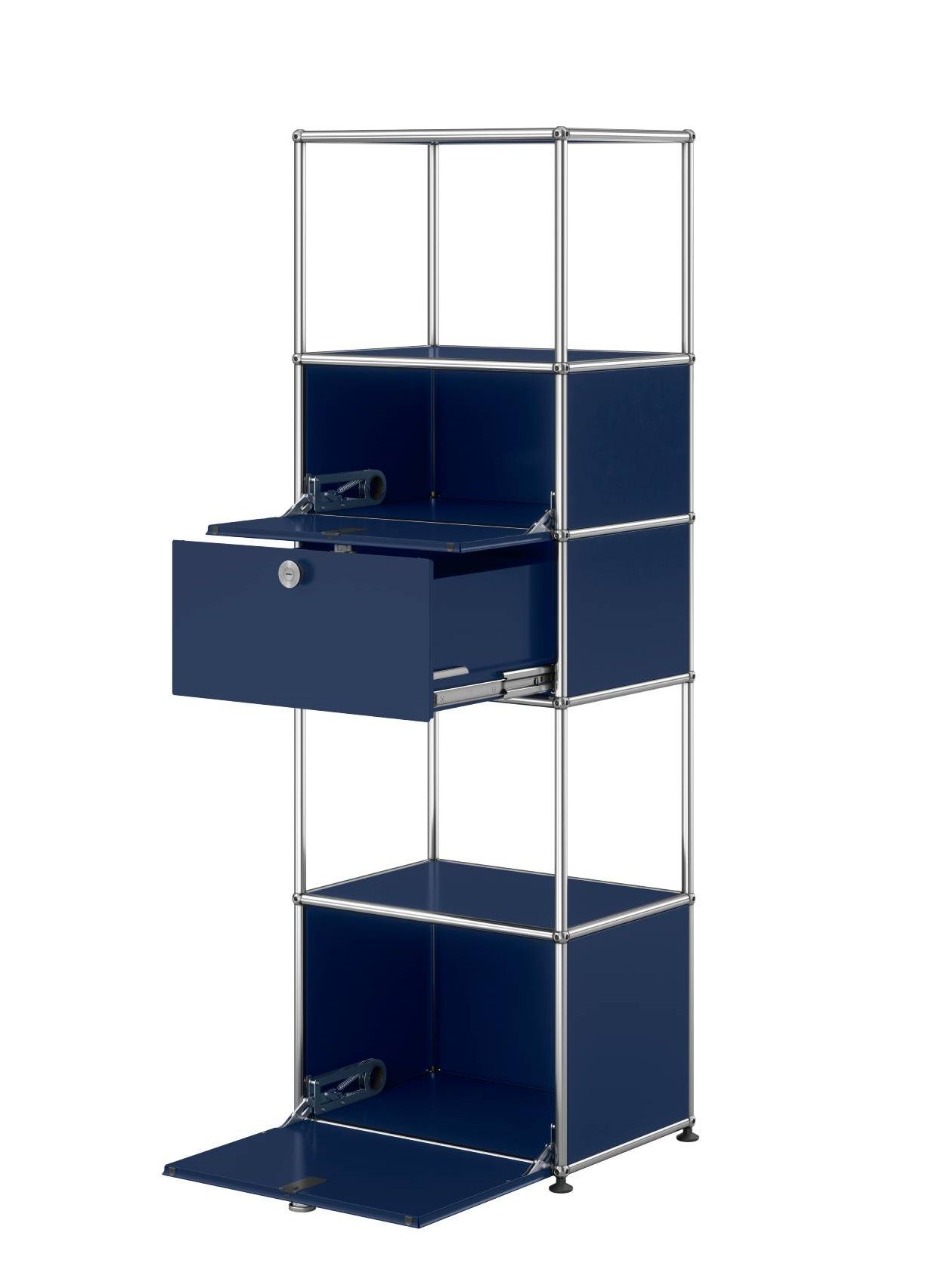 Étagère USM Haller avec cadre d'insertion M52 QUICK SHIP