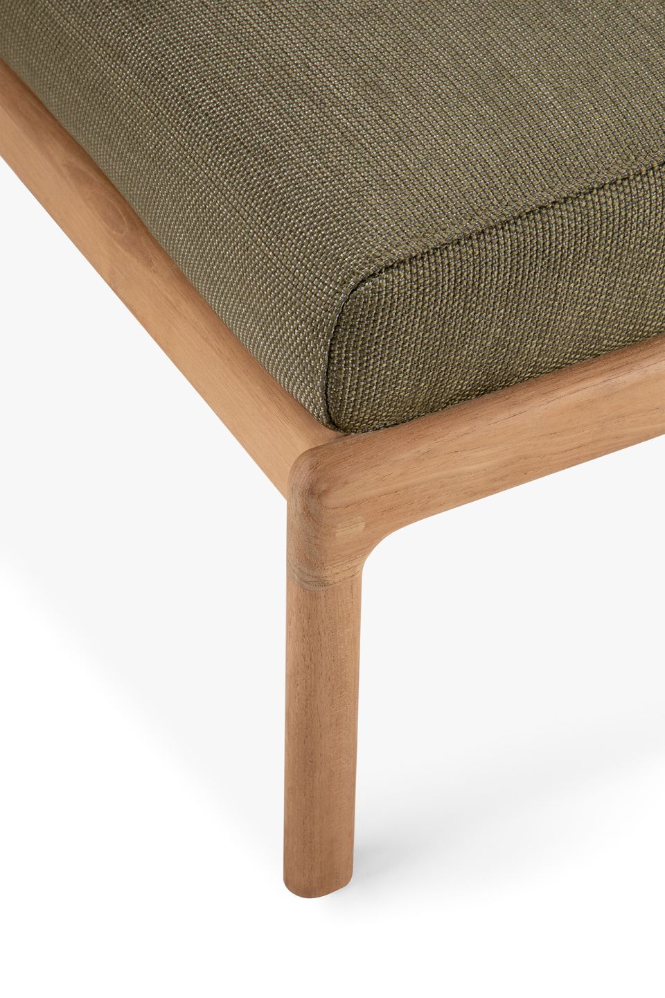 Tabouret d'extérieur rembourré Jack, tissu vert teck Ethnicraft