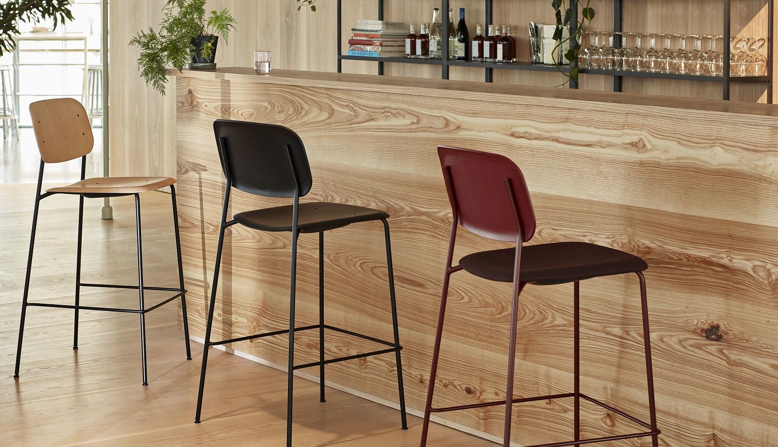 Soft Edge 90 Bar Stool Low / High Tabouret de bar Hay