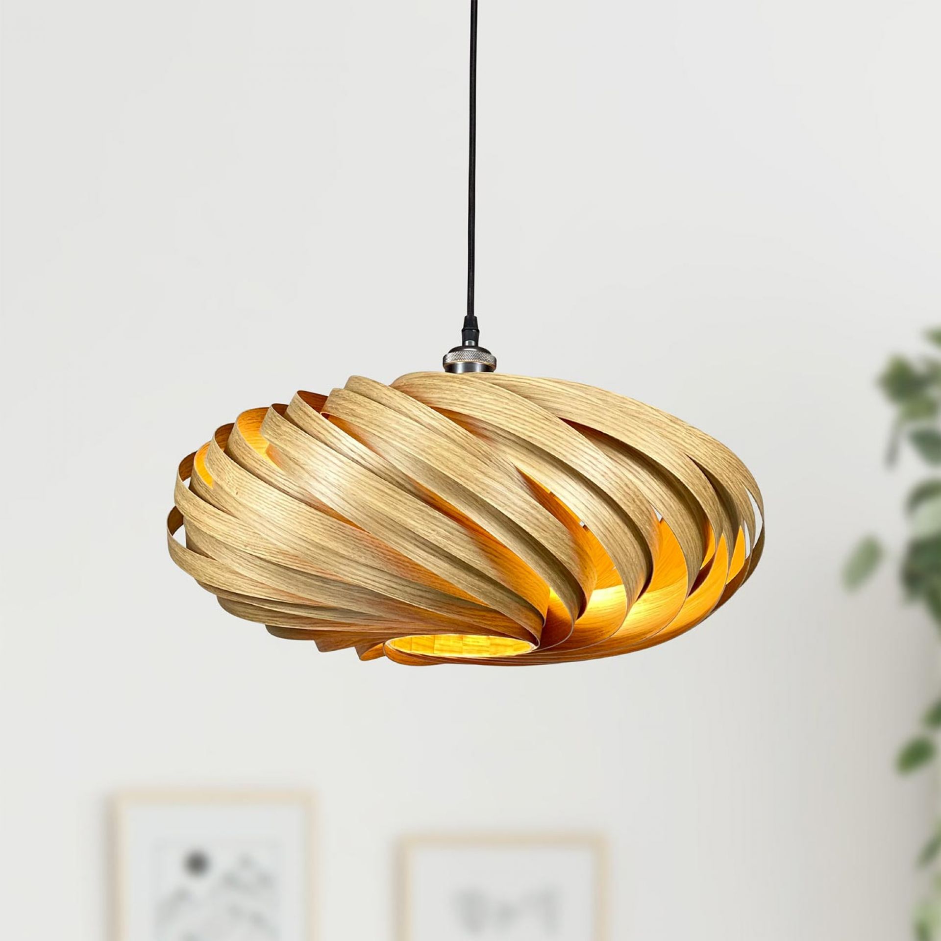 Veneria Lampe à suspendre Ø50 cm Chêne Gofurnit