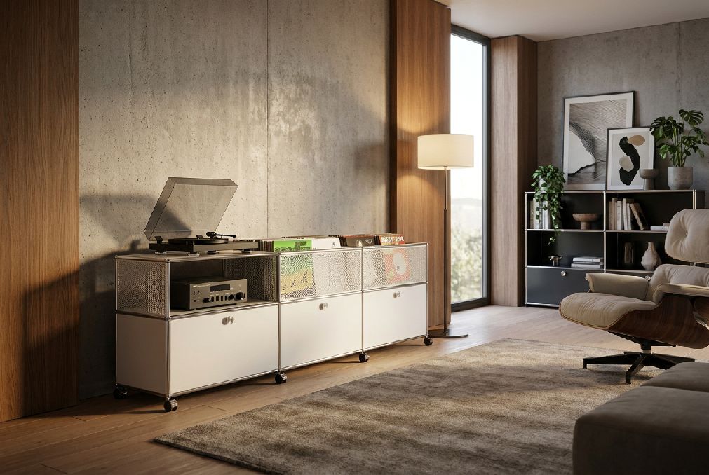 Sideboard avec rangement en vinyle USM Haller