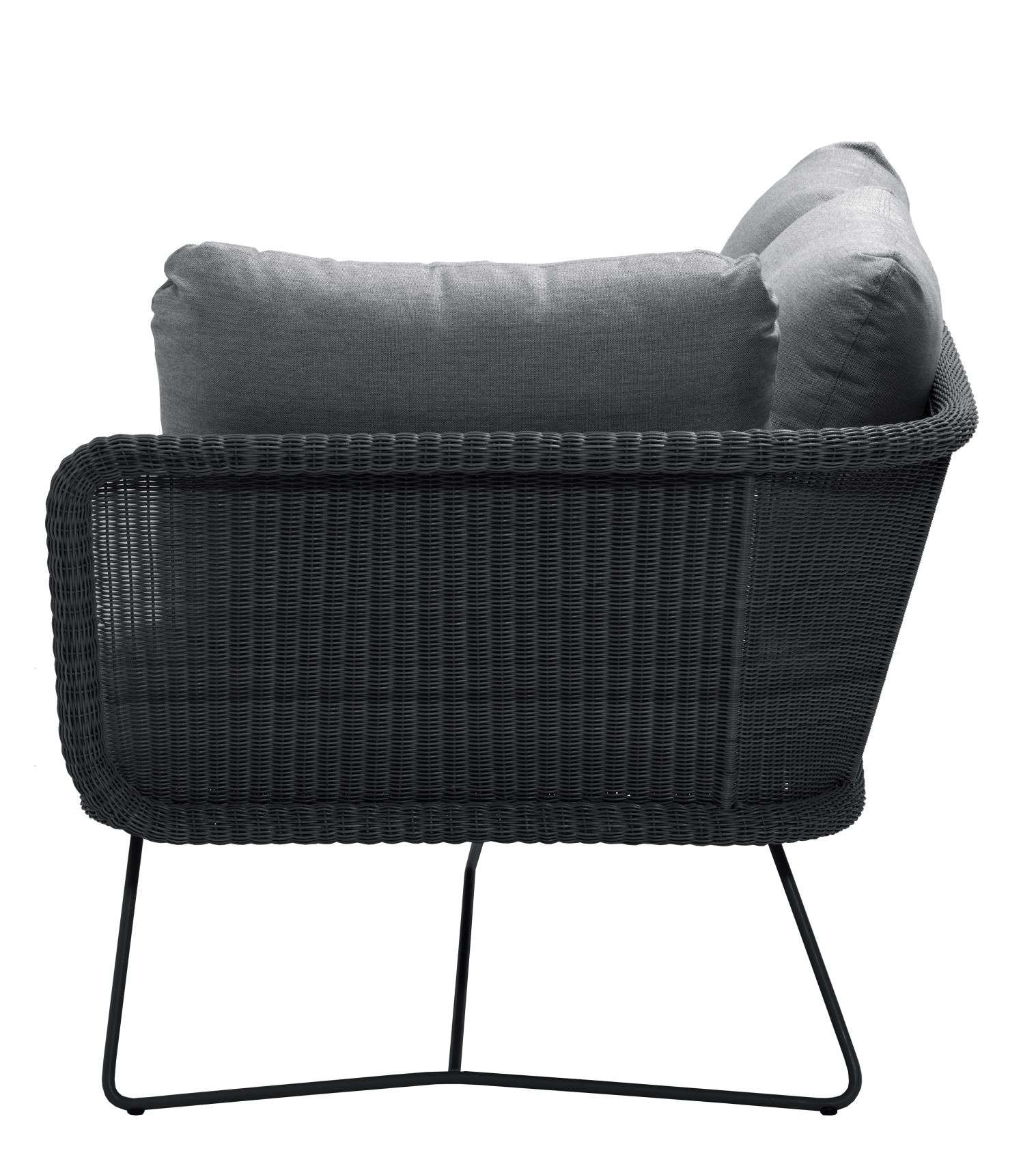 Horizon Outdoor Canapé modulable 2 places gauche Cane-Line Structure noire / Coussin gris
