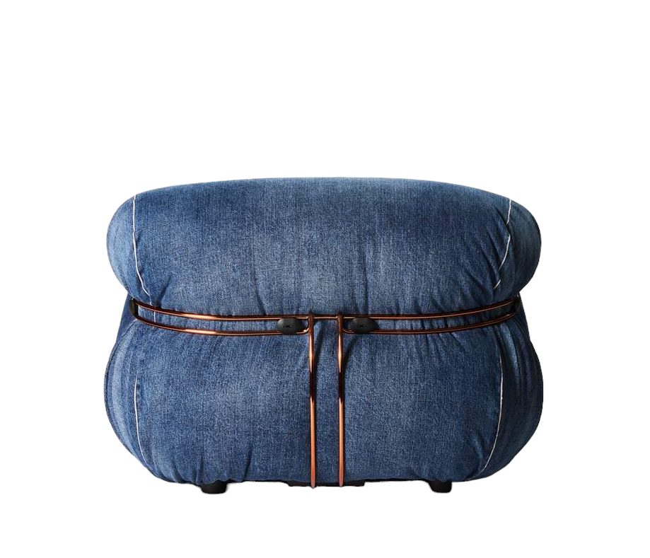 Fauteuil en denim Soriana Cassina