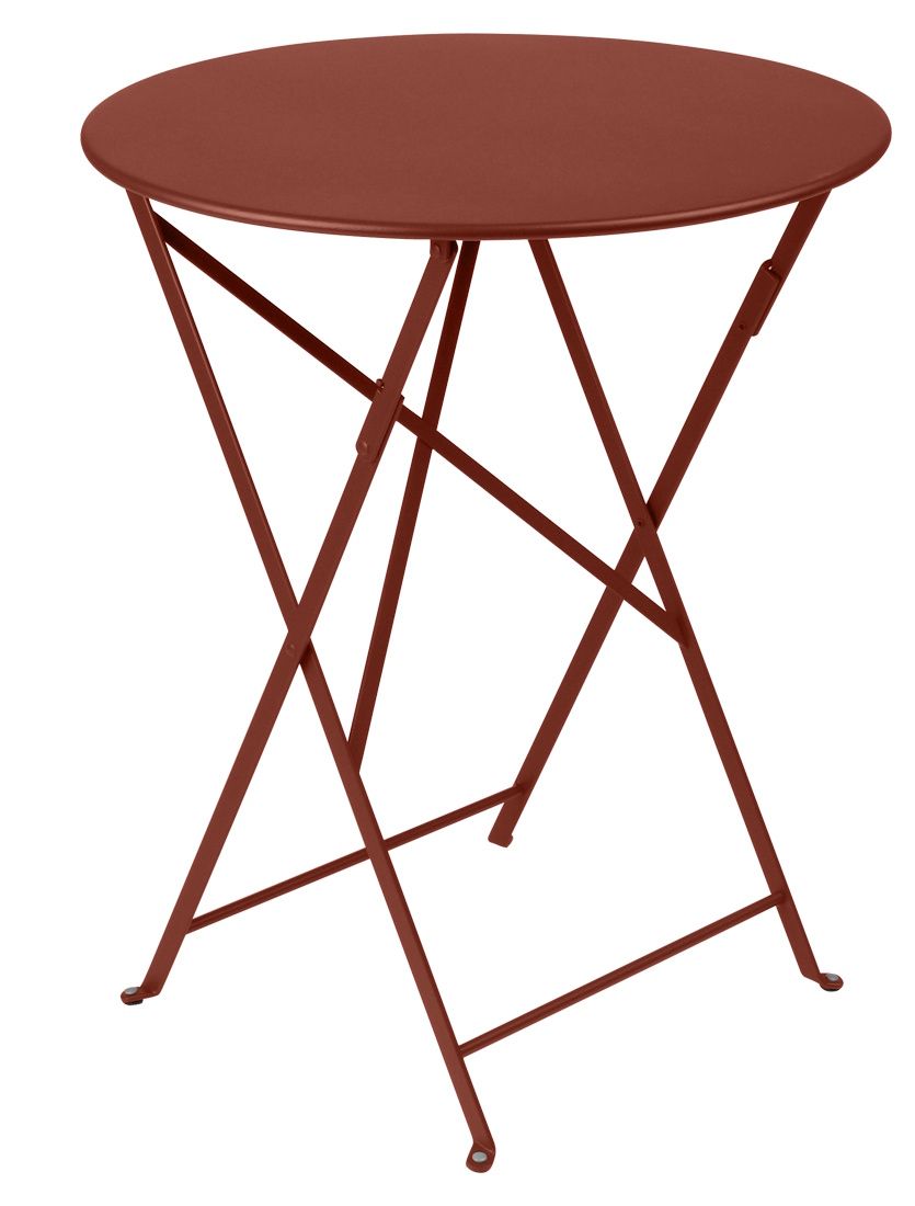 Table pliante d'extérieur bistro, ronde, 60 cm, rouge ocre, Fermob OFFRE SPECIALE