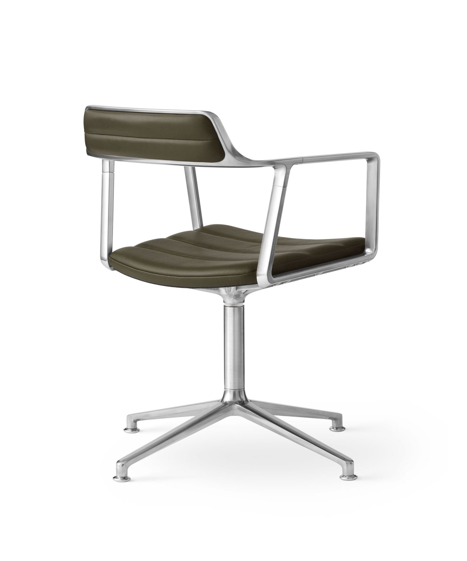 VIPP452 Swivel Chaise avec patins cuir vert Vipp VIPP452 Swivel Chaise avec patins cuir vert Vipp