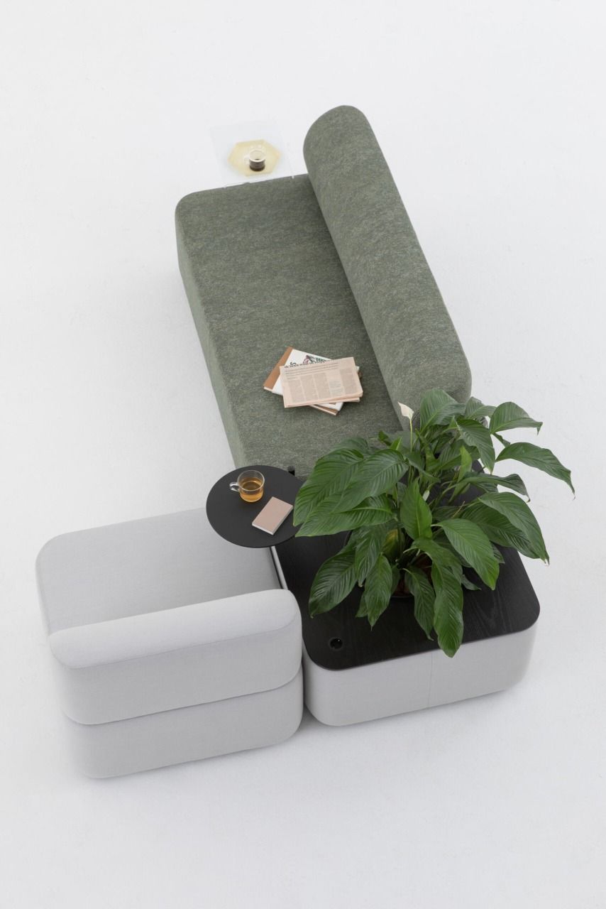 Mezza élément d'assise avec dossier Canapé Cascando 