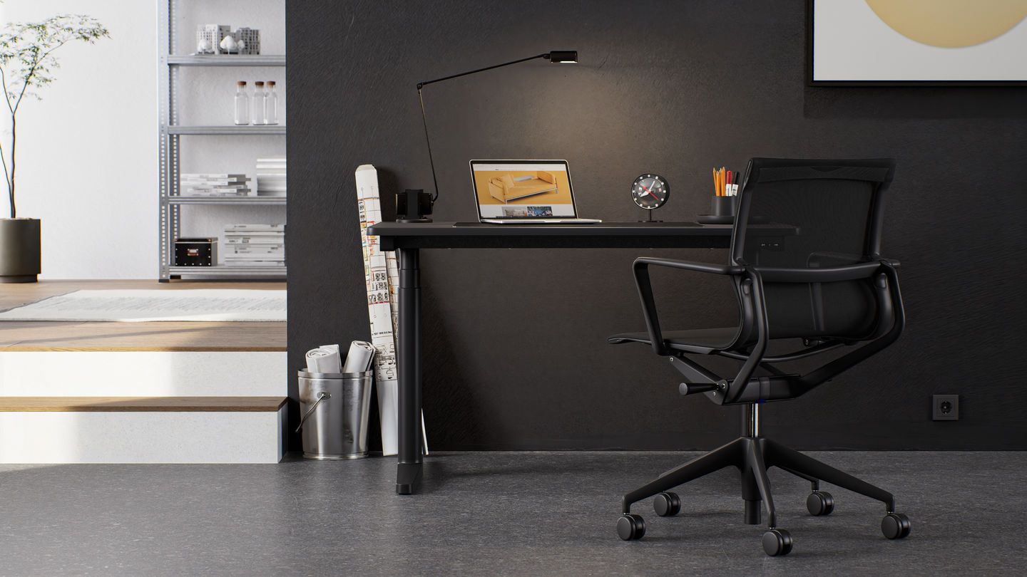 Tyde 2 table debout/assise bureau Home Desk bureau Vitra