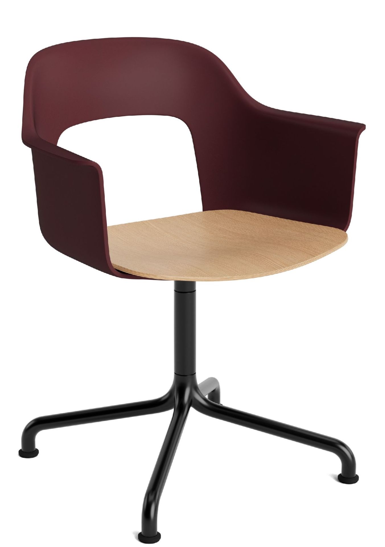 Layout Armchair 252 Fauteuil 4 pieds en étoile Pied pivotant avec base incurvée Hay  